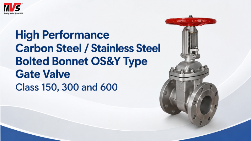 High Performance Carbon Steel / Stainless Steel Bolted Bonnet OS&Y Type Gate Valve Class 150, 300 and 600