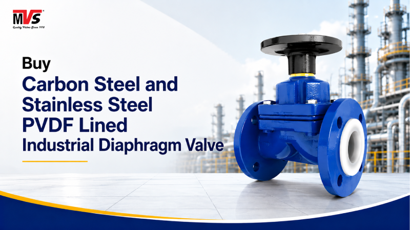 Buy Carbon Steel and Stainless Steel PVDF Lined Industrial Diaphragm Valve