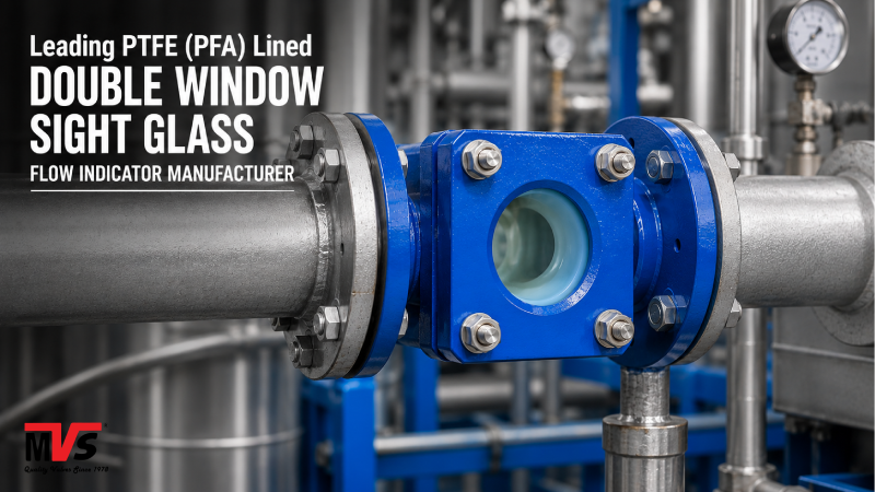 Leading PTFE (PFA) Lined Double Window Sight Glass Flow Indicator Manufacturer