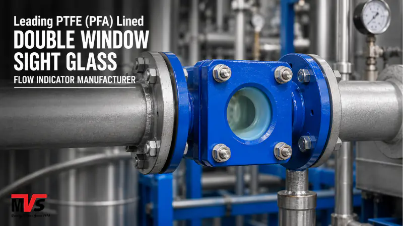 Leading PTFE (PFA) Lined Double Window Sight Glass Flow Indicator Manufacturer